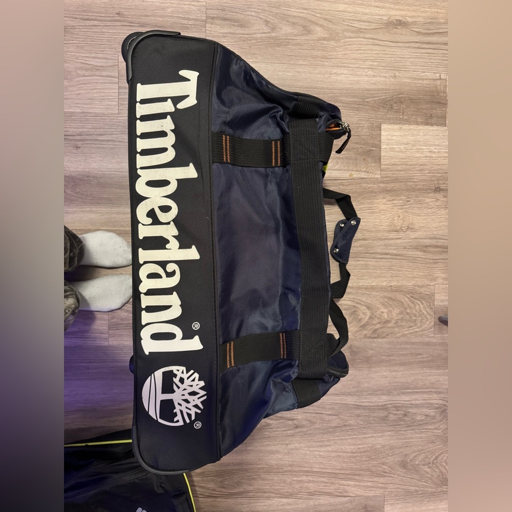 Large Timberland Navy and Black Duffel Bag
